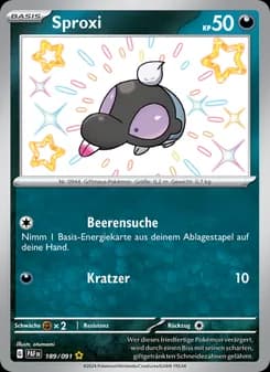 Sproxi card in German