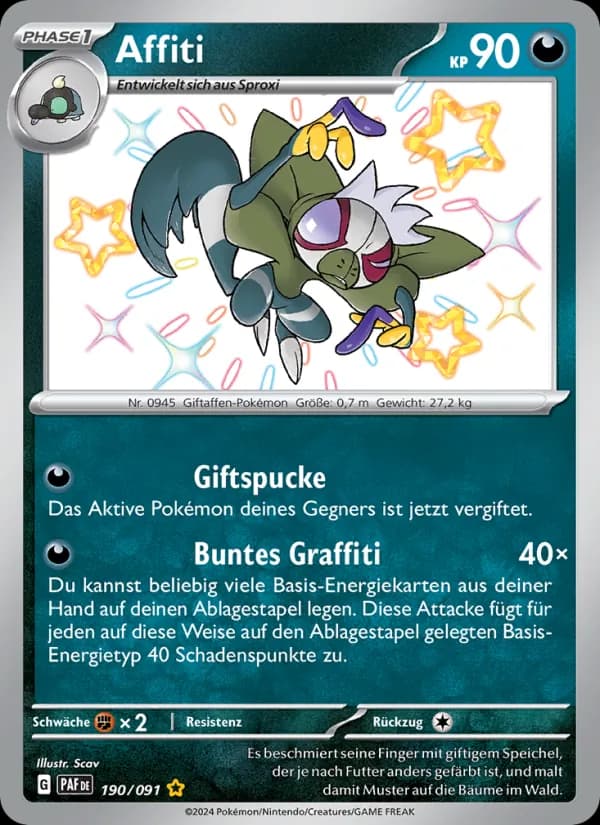 Affiti card in German