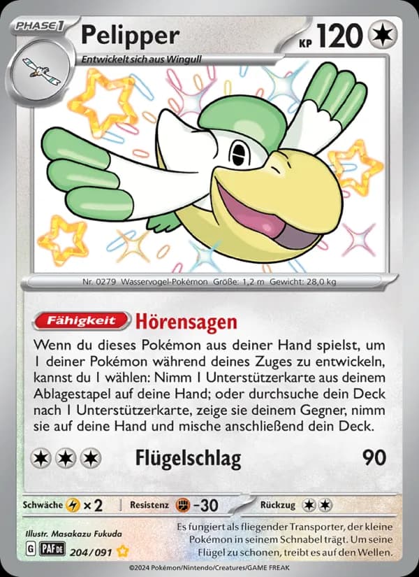 Pelipper card in German