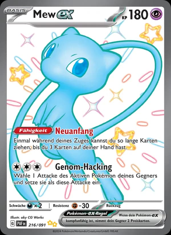 Mew-ex card in German