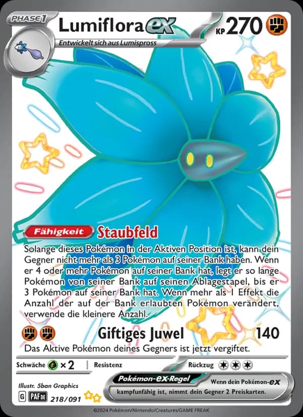 Lumiflora-ex card in German