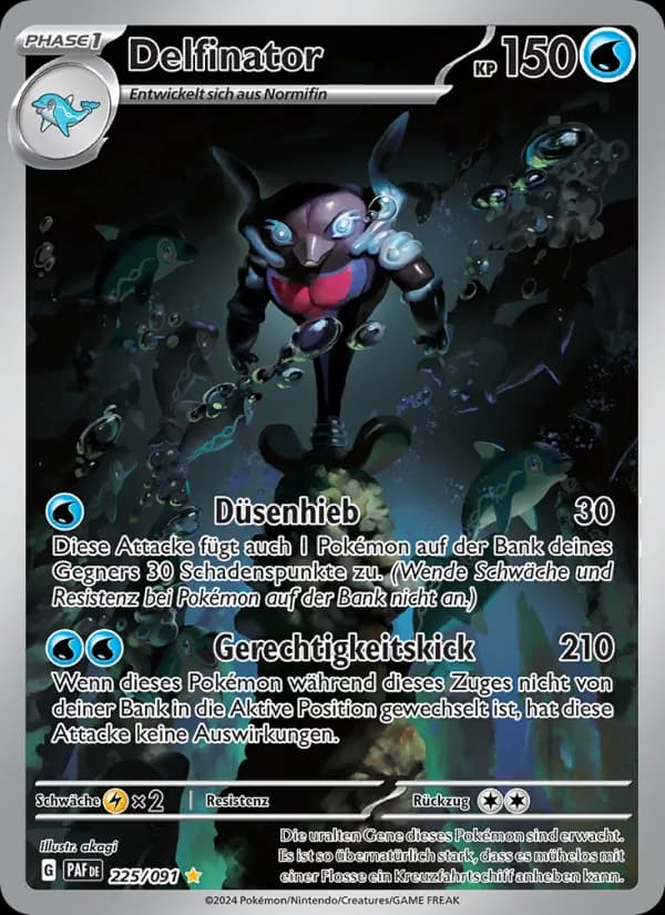 Delfinator card in German