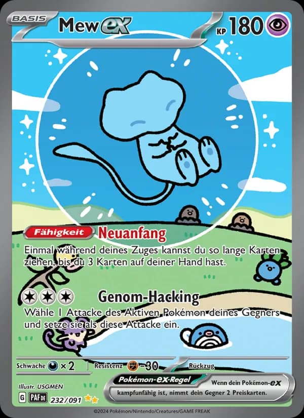 Mew-ex card in German