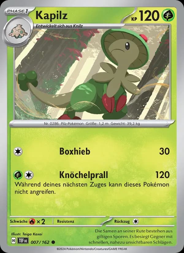 Kapilz card in German