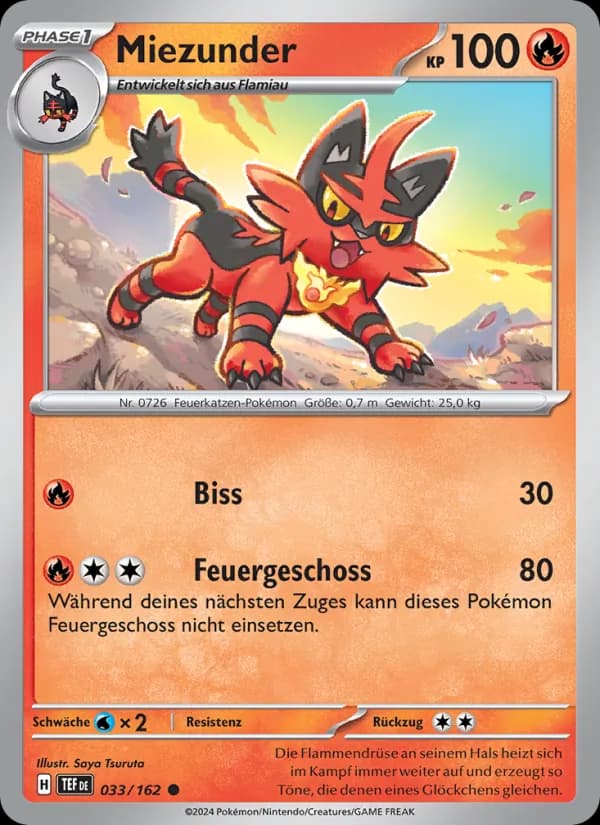 Miezunder card in German