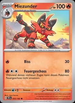 Miezunder card in German