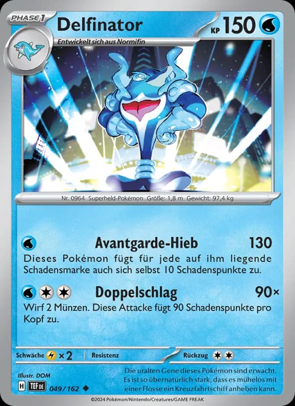 Delfinator card in German