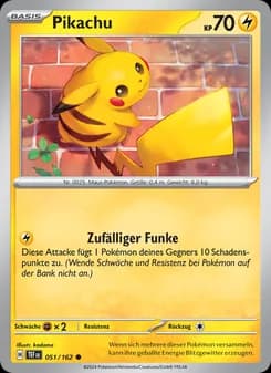 Pikachu card in German