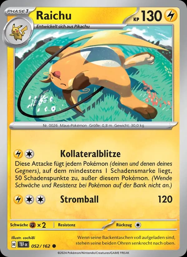 Raichu card in German