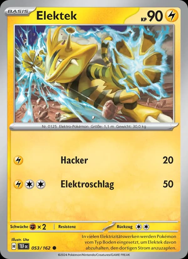 Elektek card in German