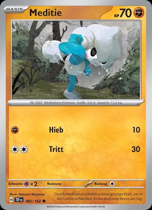 Meditie card in German
