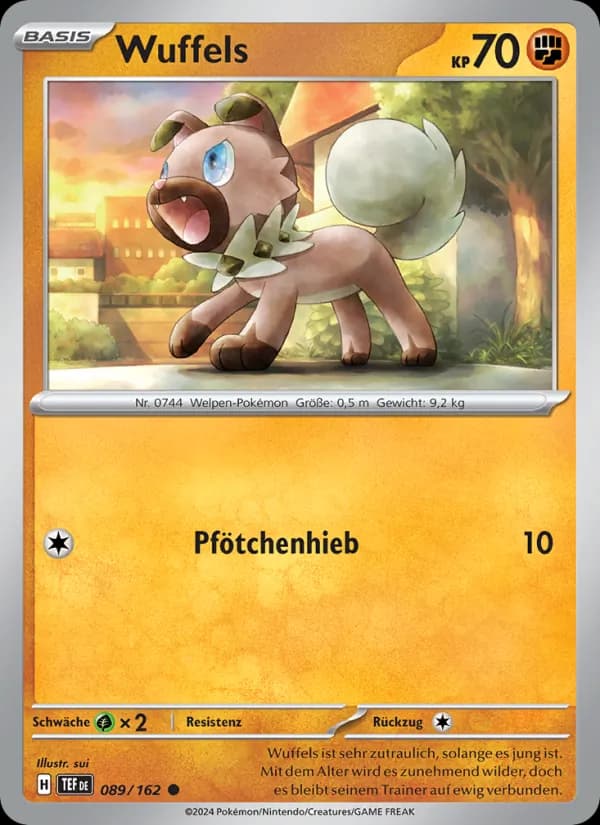 Wuffels card in German