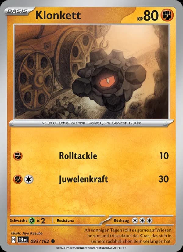Klonkett card in German