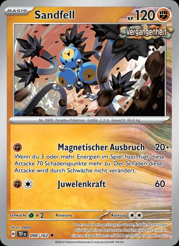 Sandfell card in German