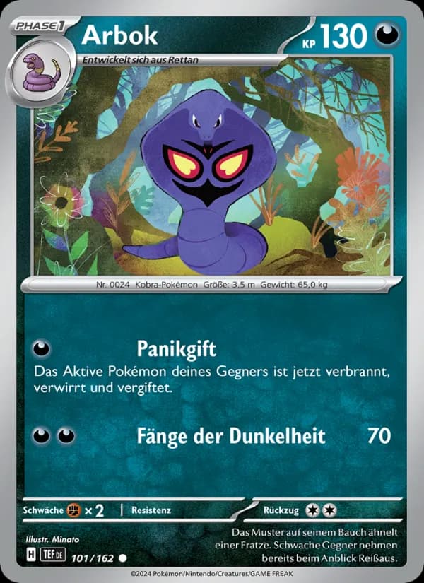 Arbok card in German