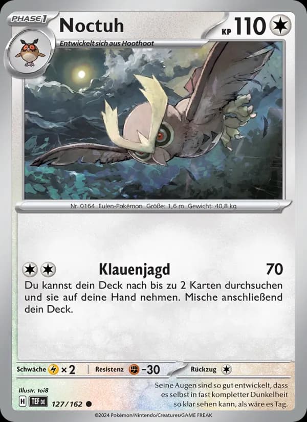 Noctuh card in German
