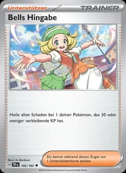 Bells Hingabe card in German