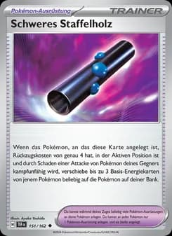 Schweres Staffelholz card in German