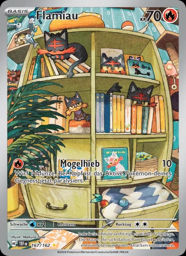 Flamiau card in German