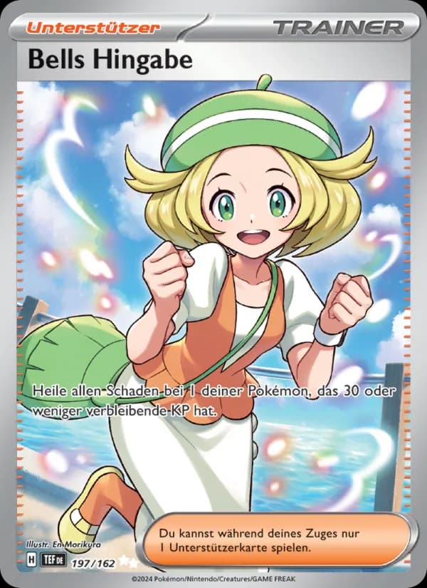 Bells Hingabe card in German