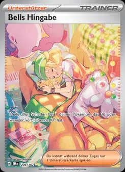 Bells Hingabe card in German