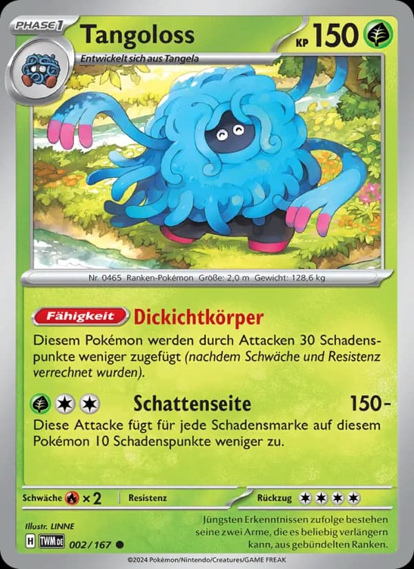 Tangoloss card in German