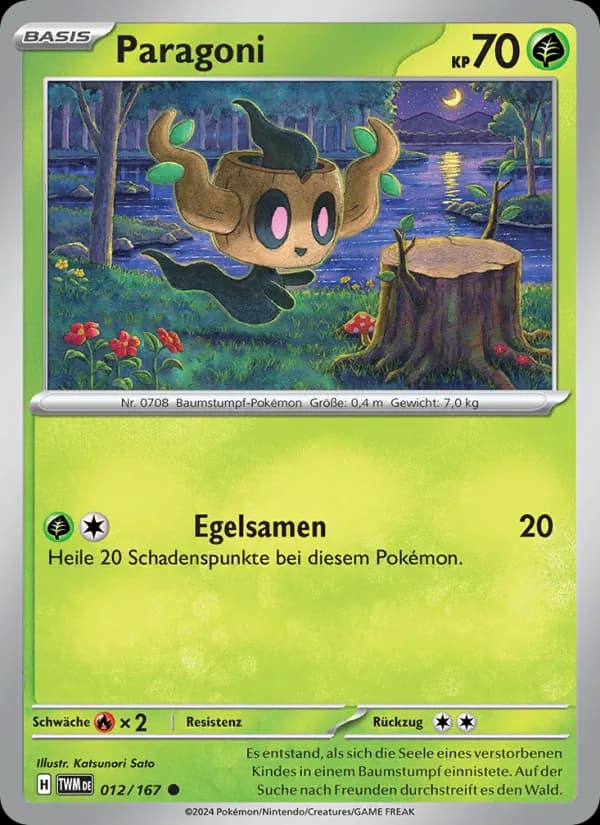 Paragoni card in German