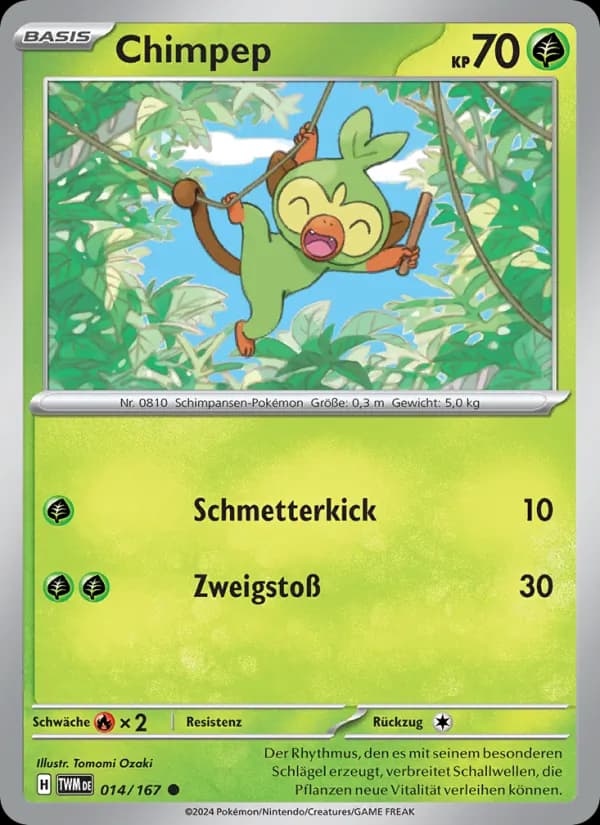 Chimpep card in German