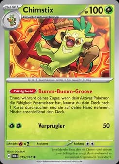 Chimstix card in German
