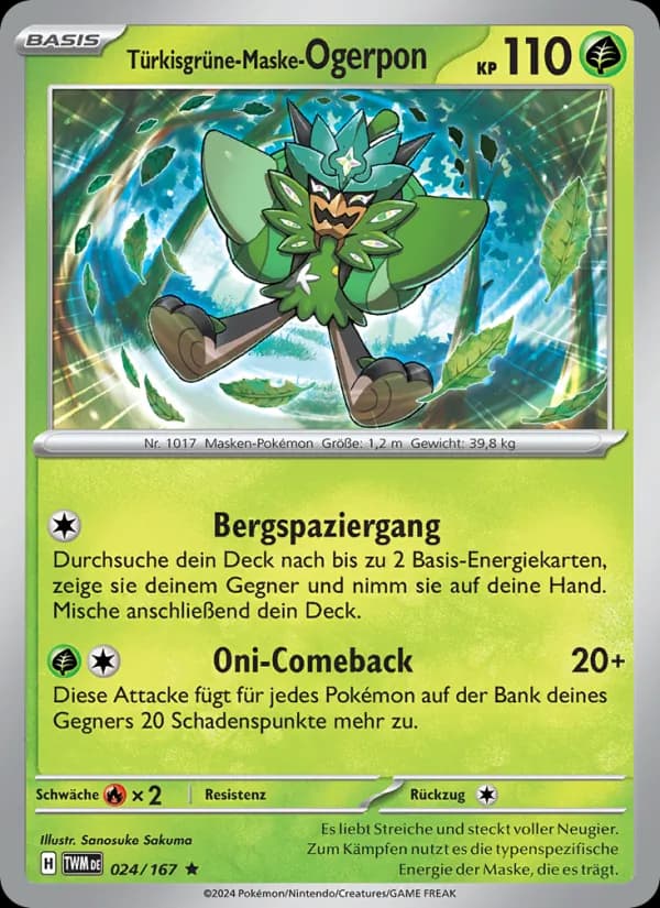 Türkisgrüne-Maske-Ogerpon card in German