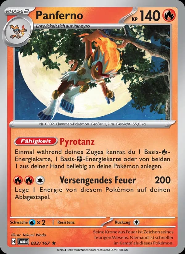 Panferno card in German