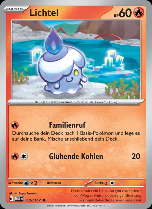 Lichtel card in German
