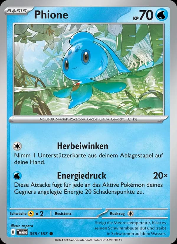 Phione card in German