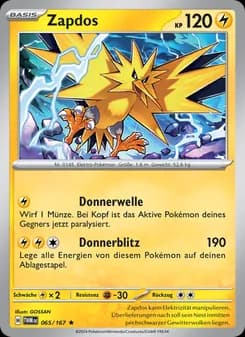 Zapdos card in German