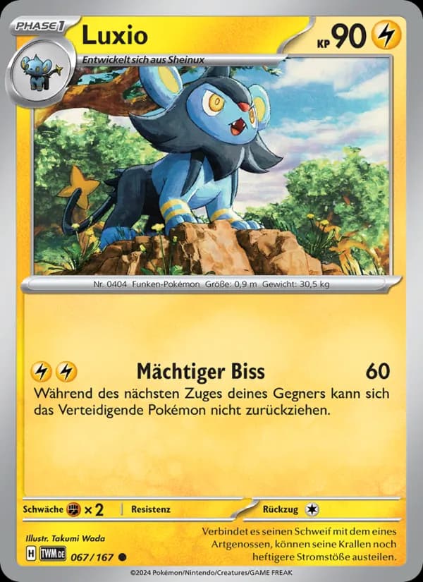 Luxio card in German
