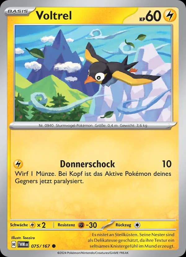 Voltrel card in German
