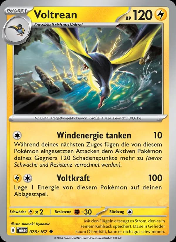 Voltrean card in German