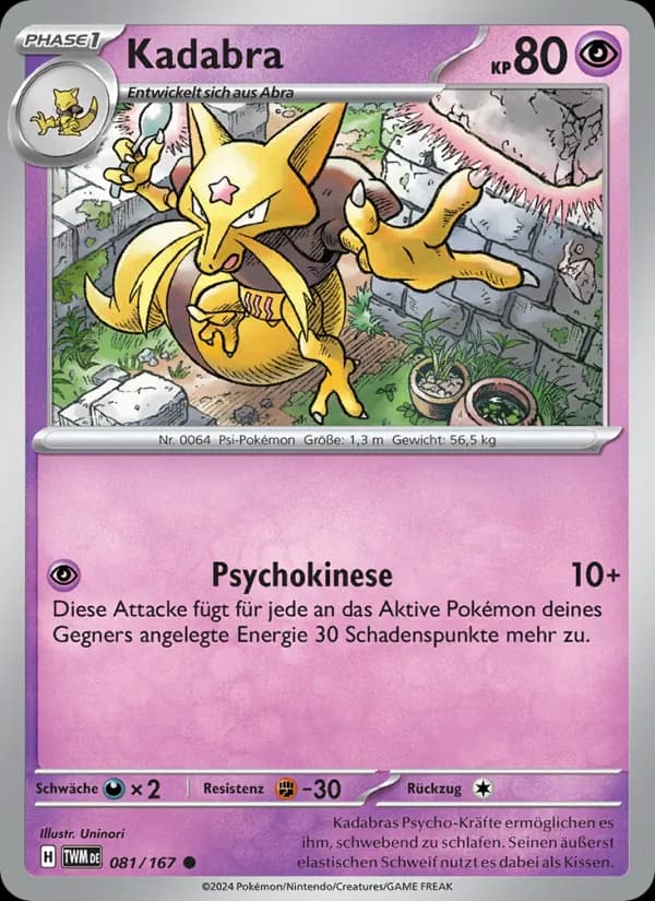 Kadabra card in German