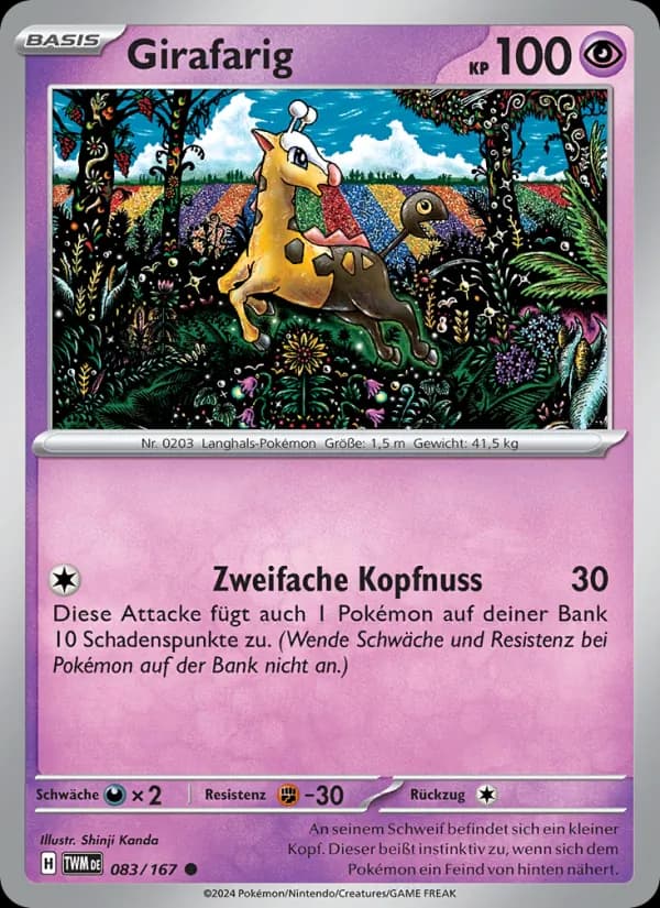 Girafarig card in German
