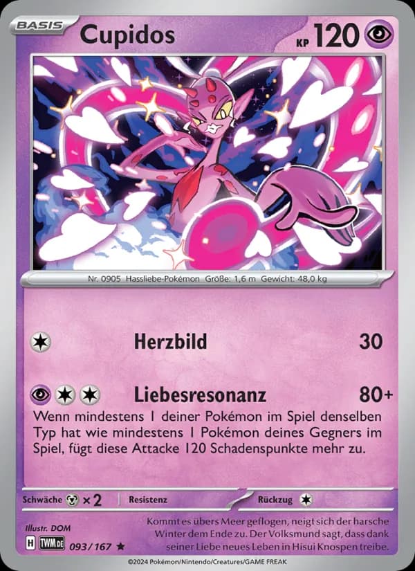 Cupidos card in German