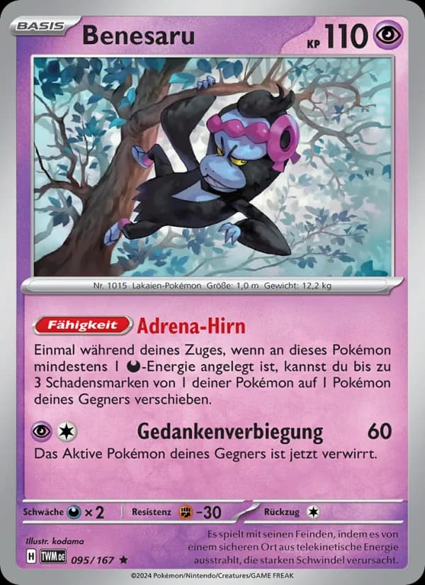 Benesaru card in German