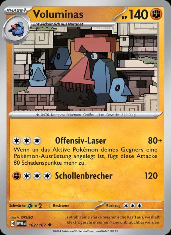 Voluminas card in German