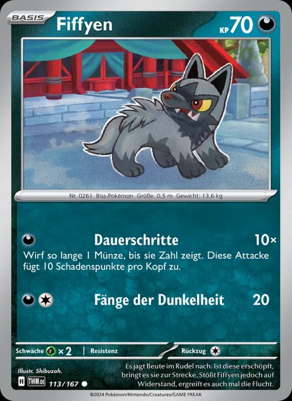 Fiffyen card in German