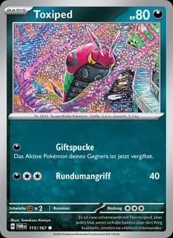Toxiped card in German