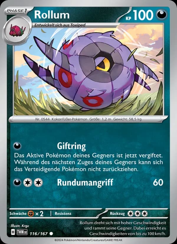 Rollum card in German