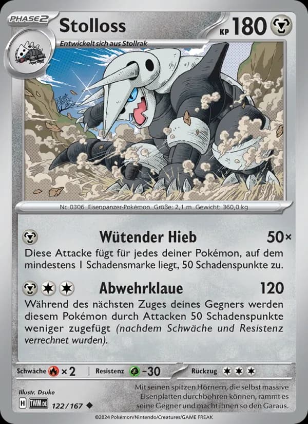 Stolloss card in German