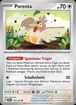Porenta card in German