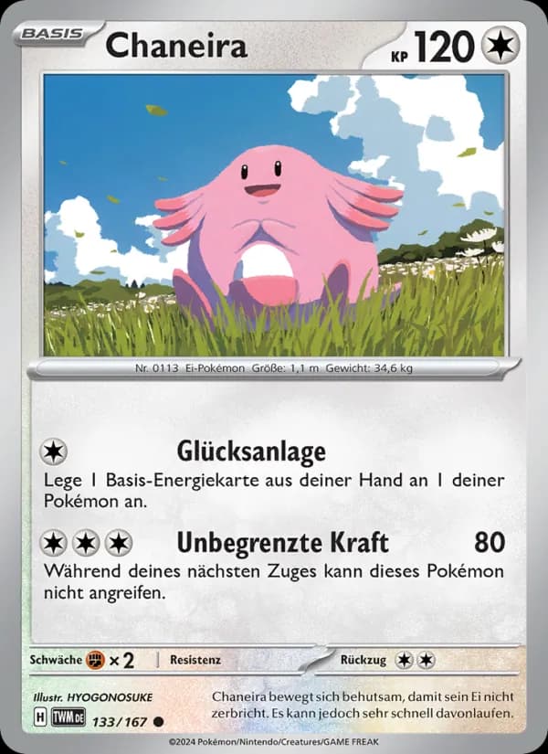 Chaneira card in German