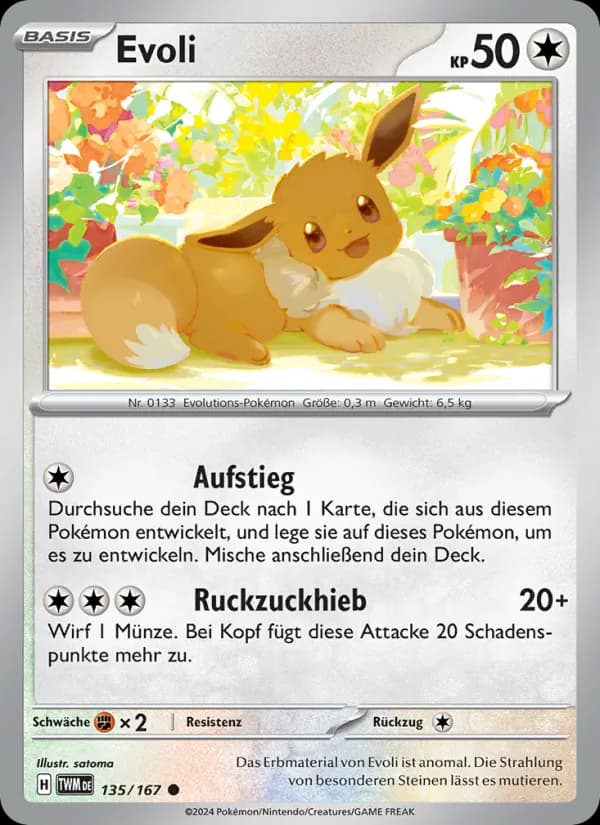 Evoli card in German