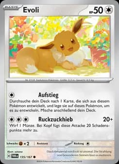 Evoli card in German